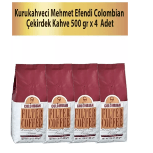 KURUKAHVECİ MEHMET EFENDİ 500 GR COLOMBİAN ÇEKİRDEK 4X500GR